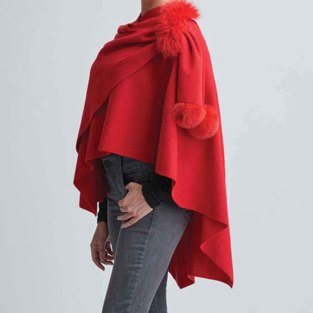 Alaskan Fur Wool Wrap